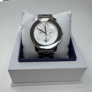 Movado Bold Unisex Chronograph Stainless Steel Watch
